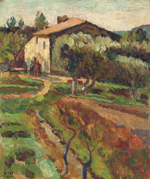 La Bergere, Cassis. Painting by Vanessa Bell.